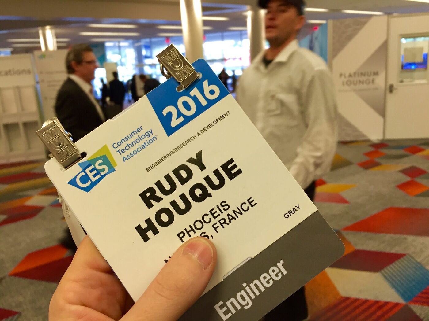 CES 2016 : mon badge, catégorie ingénierie et R&D